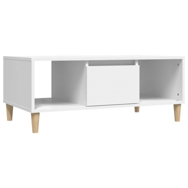 Aplusliving-Coffee Table White 90x50x36.5 cm Engineered Wood