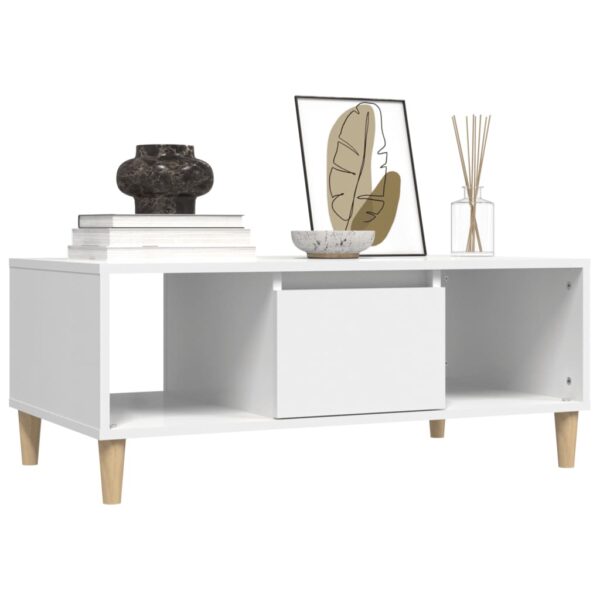Aplusliving-Coffee Table White 90x50x36.5 cm Engineered Wood
