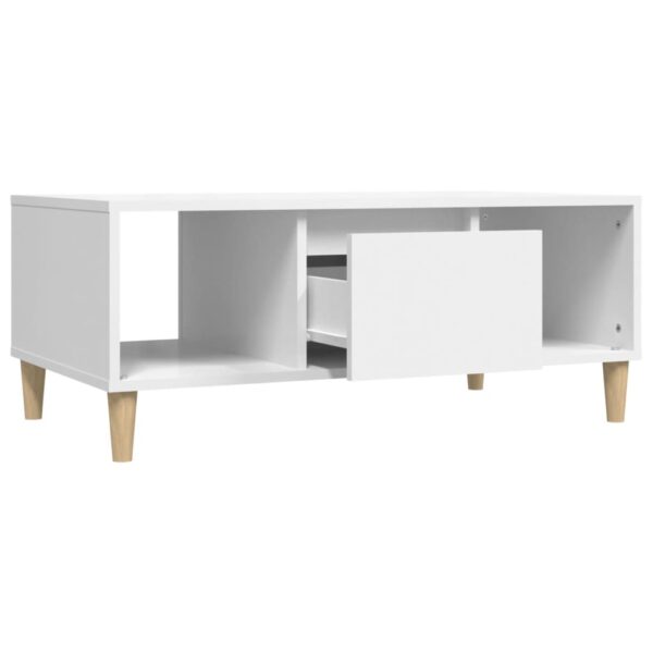 Aplusliving-Coffee Table White 90x50x36.5 cm Engineered Wood