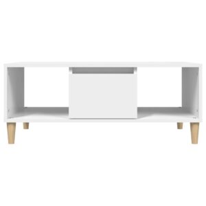 Aplusliving-Coffee Table White 90x50x36.5 cm Engineered Wood