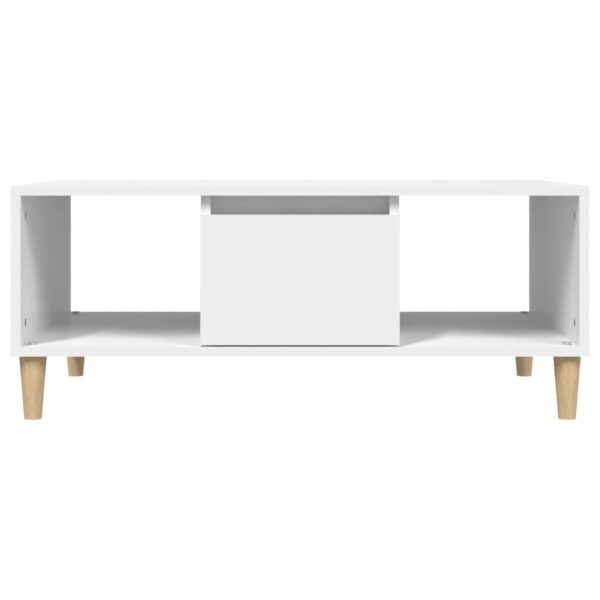 Aplusliving-Coffee Table White 90x50x36.5 cm Engineered Wood