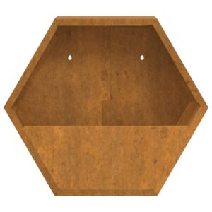 Aplusliving-Wall Planters 2 pcs Rusty Corten Steel 46x10x40 cm