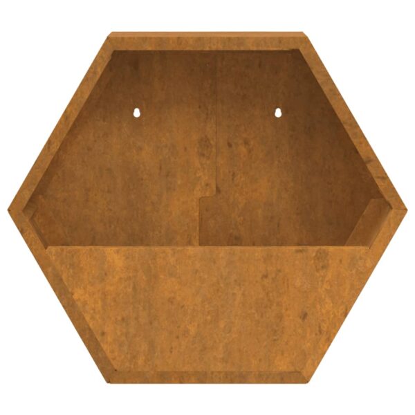 Aplusliving-Wall Planters 2 pcs Rusty Corten Steel 46x10x40 cm