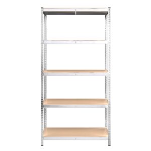 Aplusliving-5-Layer Shelves 3 pcs Silver Steel and Engineered Wood