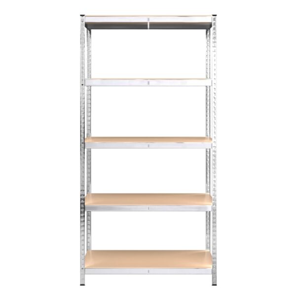 Aplusliving-5-Layer Shelves 3 pcs Silver Steel and Engineered Wood
