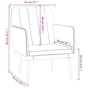 Aplusliving-Armchair Black 61x78x80 cm Faux Leather