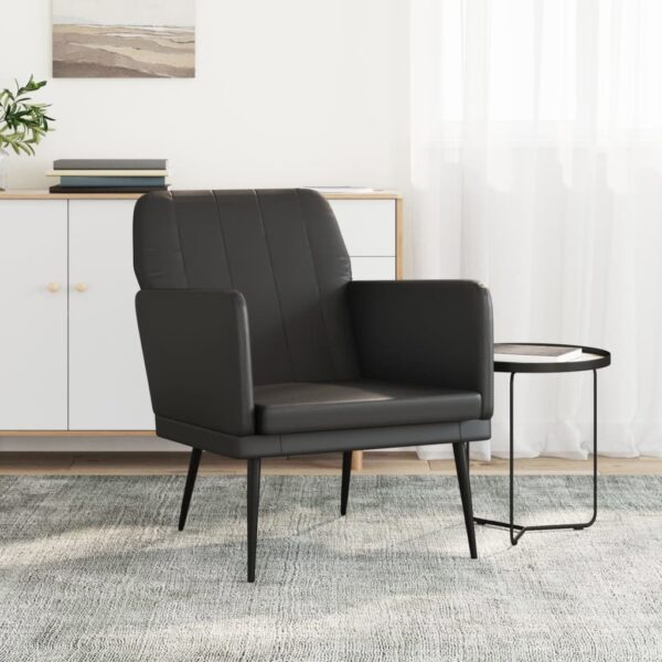 Aplusliving-Armchair Black 61x78x80 cm Faux Leather