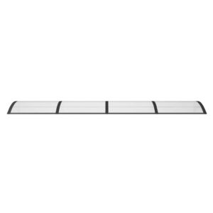 Aplusliving-Door Canopy Black 350x100 cm Polycarbonate