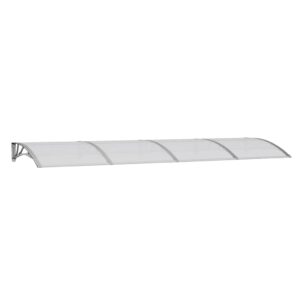 Aplusliving-Door Canopy Grey 350x100 cm Polycarbonate