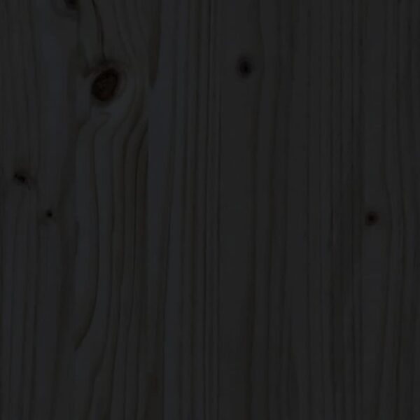 Aplusliving-3 Piece Garden Box Set Black Solid Wood Pine