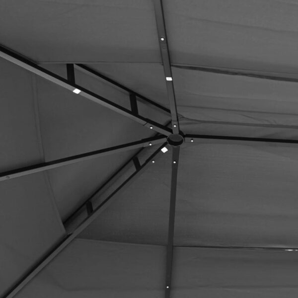 Aplusliving-Gazebo with Sidewalls Anthracite 400x300x270 cm Steel
