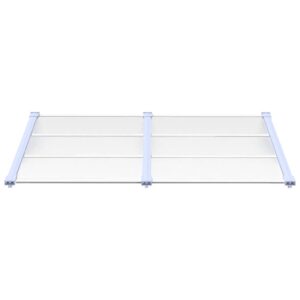 Aplusliving-Door Canopy Grey and Transparent 152.5x90 cm Polycarbonate