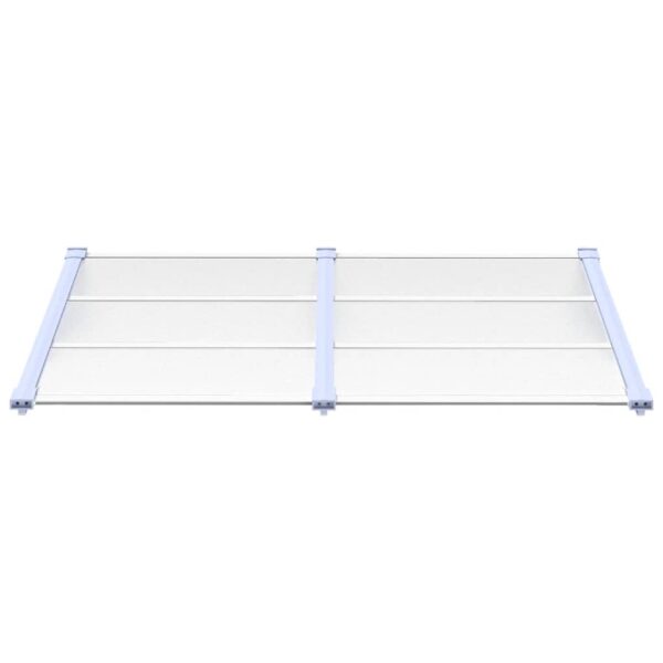 Aplusliving-Door Canopy Grey and Transparent 152.5x90 cm Polycarbonate