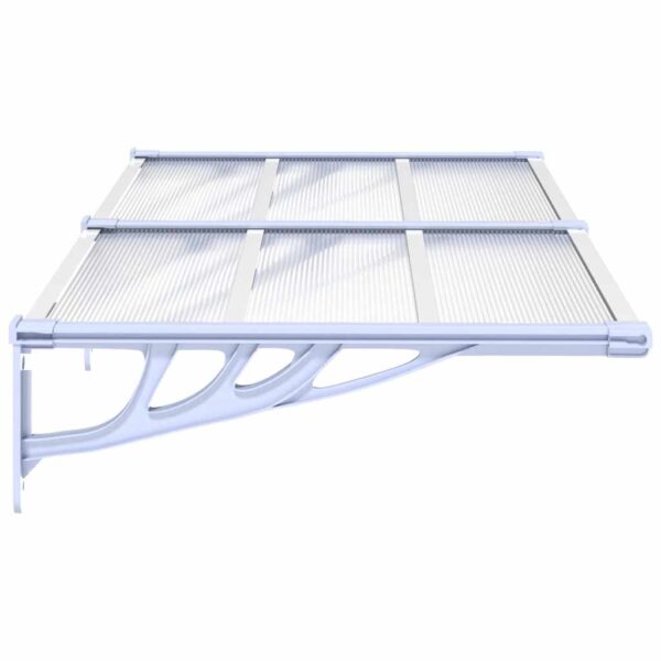 Aplusliving-Door Canopy Grey and Transparent 152.5x90 cm Polycarbonate