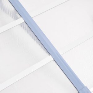 Aplusliving-Door Canopy Grey and Transparent 152.5x90 cm Polycarbonate