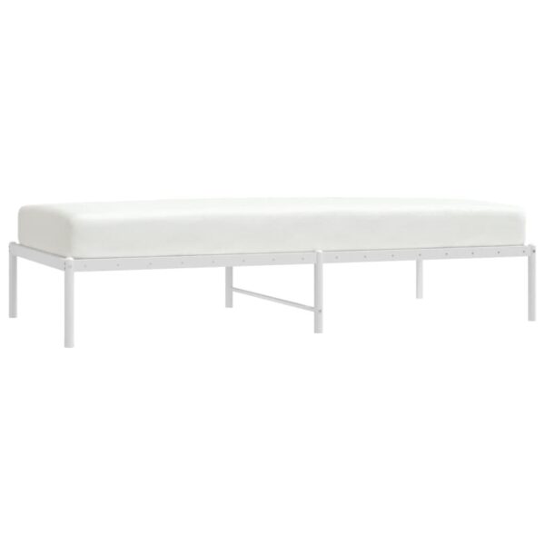Aplusliving-Metal Bed Frame without Mattress White 90x190 cm