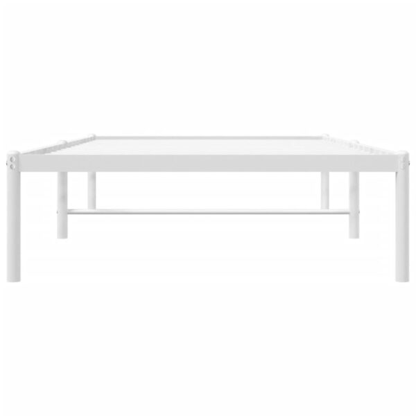 Aplusliving-Metal Bed Frame without Mattress White 90x190 cm