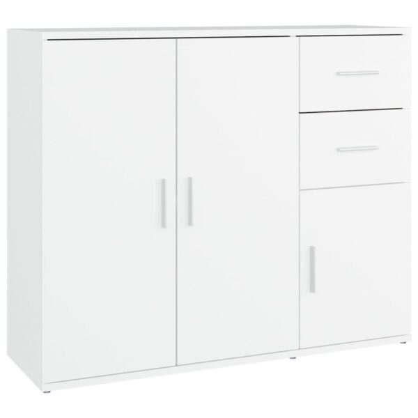 Aplusliving-Sideboard White 91x29.5x75 cm Engineered Wood