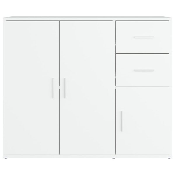 Aplusliving-Sideboard White 91x29.5x75 cm Engineered Wood