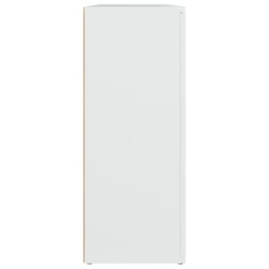 Aplusliving-Sideboard White 91x29.5x75 cm Engineered Wood