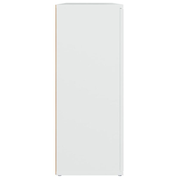 Aplusliving-Sideboard White 91x29.5x75 cm Engineered Wood