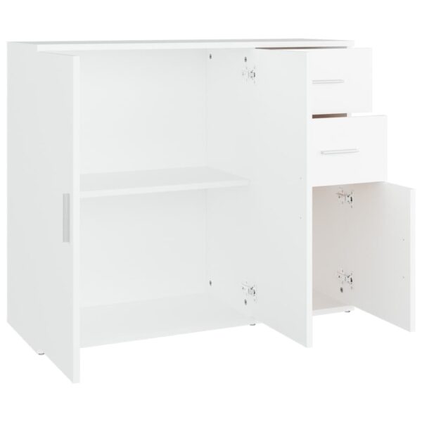 Aplusliving-Sideboard White 91x29.5x75 cm Engineered Wood