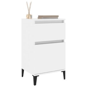 Aplusliving-Bedside Cabinets 2 pcs High Gloss White 40x35x70 cm