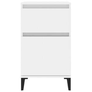 Aplusliving-Bedside Cabinets 2 pcs High Gloss White 40x35x70 cm