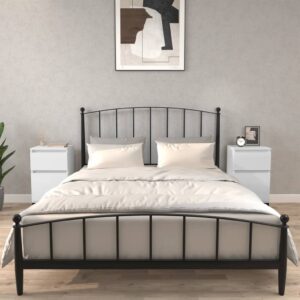Aplusliving-Bedside Cabinets 2 pcs High Gloss White 40x35x70 cm