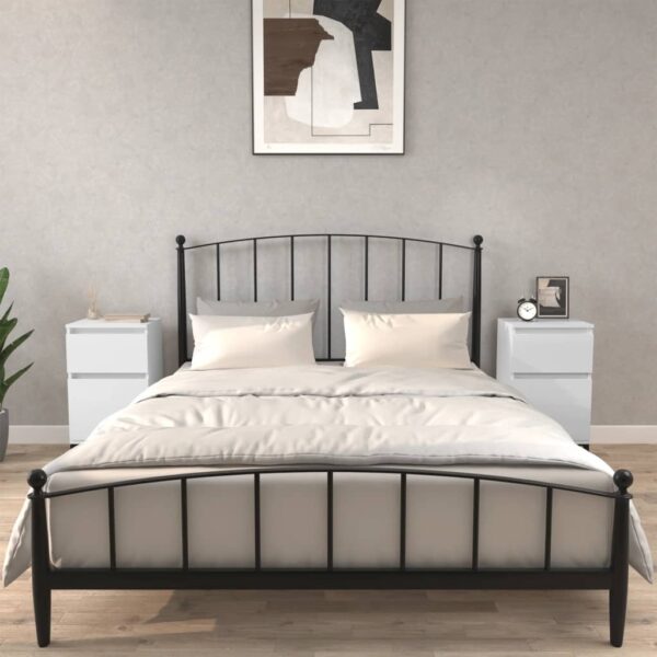 Aplusliving-Bedside Cabinets 2 pcs High Gloss White 40x35x70 cm