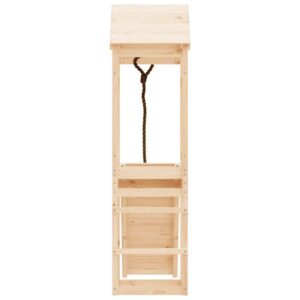 Aplusliving-Playhouse with Climbing Wall Solid Wood Pine