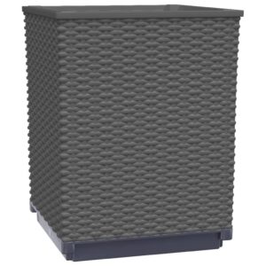 Aplusliving-Planters 2 pcs Black 30x30x37 cm Polypropylene