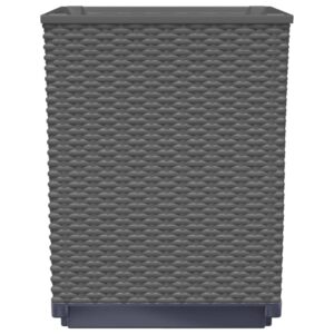 Aplusliving-Planters 2 pcs Black 30x30x37 cm Polypropylene