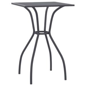 Aplusliving-Garden Table Anthracite 50x50x72 cm Steel Mesh