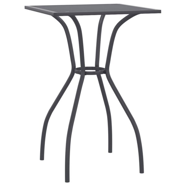 Aplusliving-Garden Table Anthracite 50x50x72 cm Steel Mesh