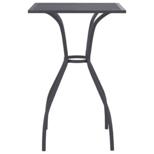 Aplusliving-Garden Table Anthracite 50x50x72 cm Steel Mesh