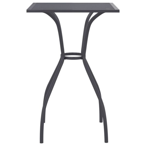 Aplusliving-Garden Table Anthracite 50x50x72 cm Steel Mesh