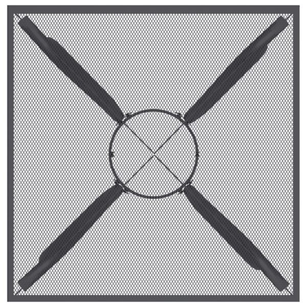 Aplusliving-Garden Table Anthracite 50x50x72 cm Steel Mesh