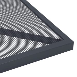 Aplusliving-Garden Table Anthracite 50x50x72 cm Steel Mesh