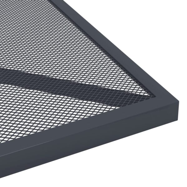 Aplusliving-Garden Table Anthracite 50x50x72 cm Steel Mesh