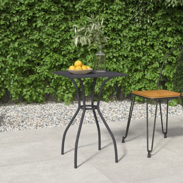 Aplusliving-Garden Table Anthracite 50x50x72 cm Steel Mesh