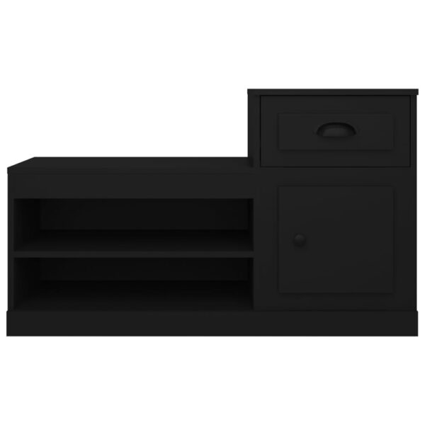 Aplusliving-Shoe Cabinet Black 100x42x60 cm Engineered Wood