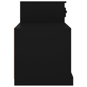 Aplusliving-Shoe Cabinet Black 100x42x60 cm Engineered Wood