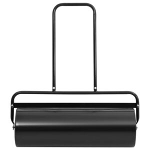 Aplusliving-Garden Lawn Roller with Handle Black 63 L Iron and Steel
