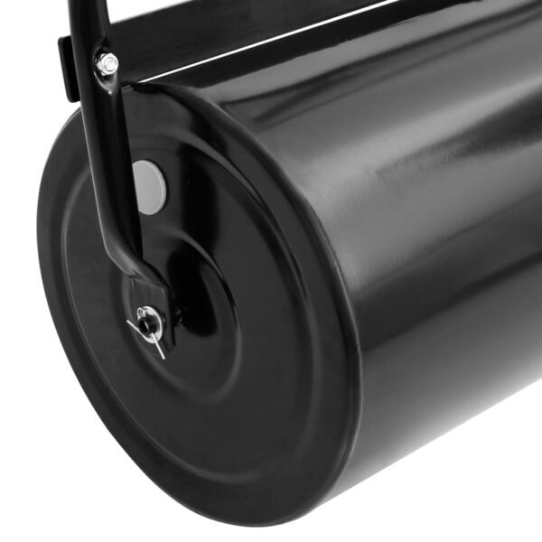 Aplusliving-Garden Lawn Roller with Handle Black 63 L Iron and Steel