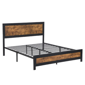Aplusliving-Metal Bed Frame Mattress Base Double
