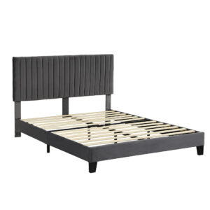 Aplusliving-Bed Frame Queen Size Mattress Grey