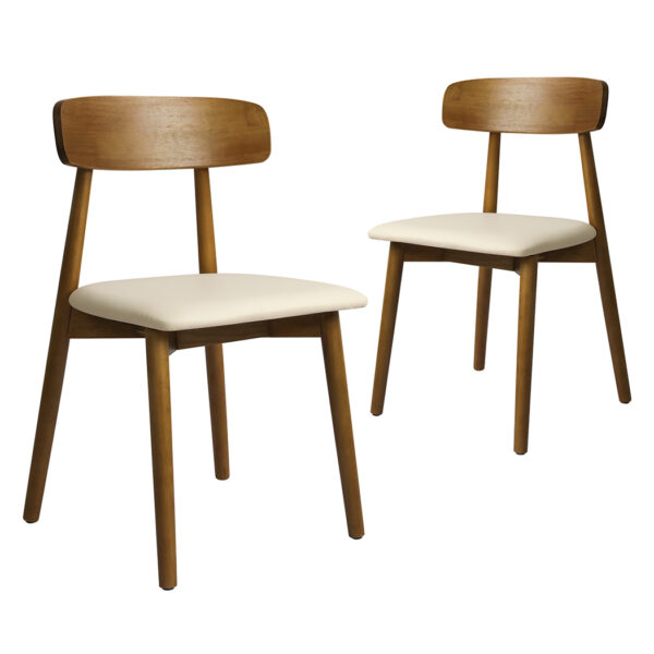 Aplusliving-2x Dining Chairs Kitchen Chair Walnut