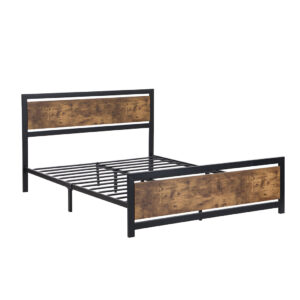 Aplusliving-Metal Bed Frame Mattress Base Queen