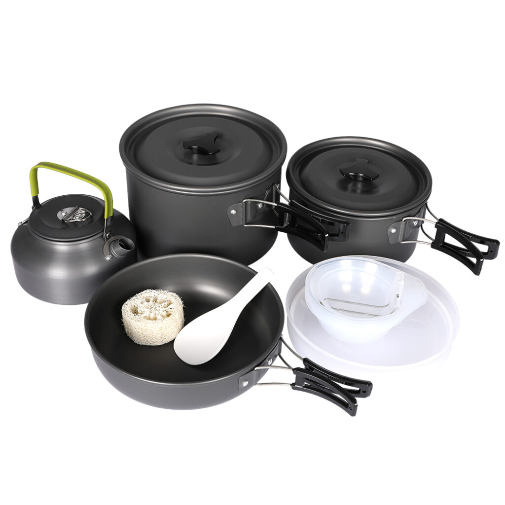 Aplusliving-16Pcs Camping Cookware Set Outdoor